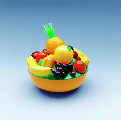 Wall Art - Drawing - Bowl of Mixed Fruit by CSA Images