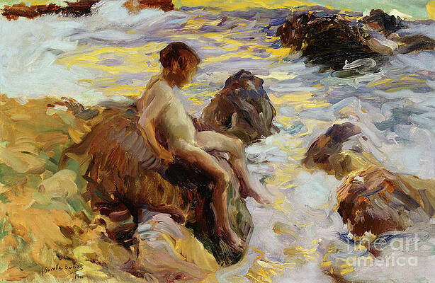 DIY Oil Painting Kit,Cave at San Antonio Javea Painting by Joaquin Sorolla  Paint by Numbers Kit for Kids and Adults