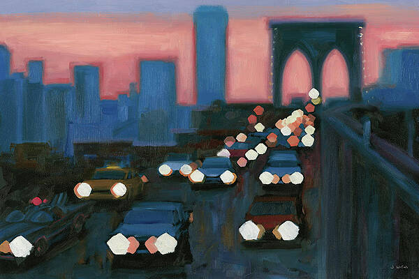 Wall Art - Painting - Brooklyn Bridge Evening by James Wiens