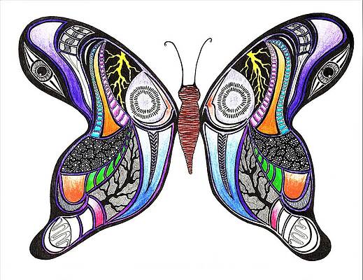 Abstract Butterfly Drawings Page 4 Of 4 Fine Art America