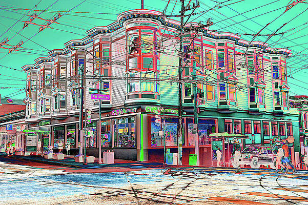 San Francisco Cable Digital Art Car - Art Fine America Sale for