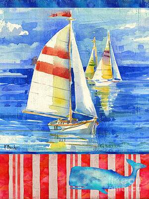 Wall Art - Painting - Cape Sailboats I by Paul Brent