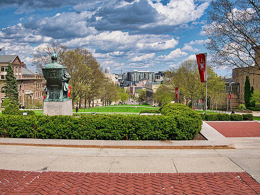 Wall Art - Photograph - Capitol - Madison - Wisconsin from Bascom Hall by Steven Ralser