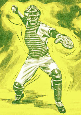 Catcher Mask Drawings for Sale - Fine Art America