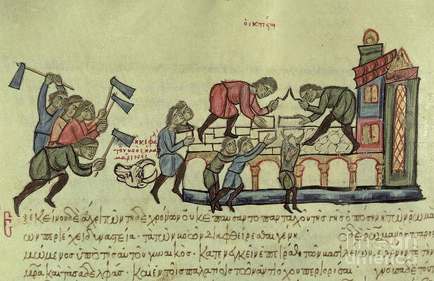Wall Art - Painting - Cattle Plague Which Devastated The Empire In The Reign Of Romano I by Byzantine School