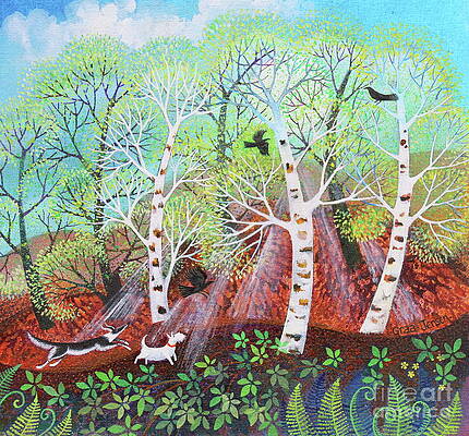 Wall Art - Painting - Chasing Crows On The Commom by Lisa Graa Jensen