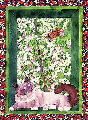 Elegance - Papillon Dog Poster by Lyn Cook - Fine Art America