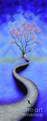 Wall Art - Painting - Cherry Tree Fantasy by Mary Scott