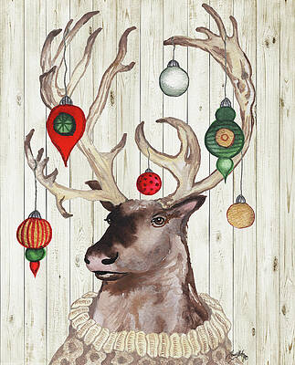 Christmas Reindeer Paintings Fine Art America