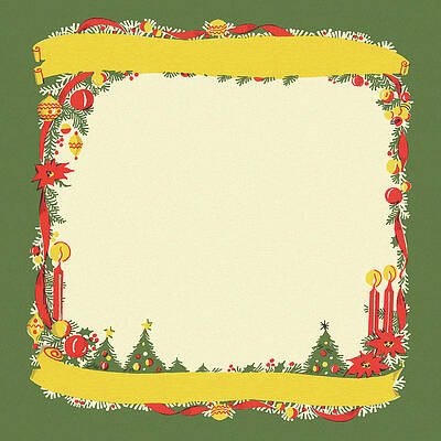 Wall Art - Drawing - Christmas Stationery by CSA Images