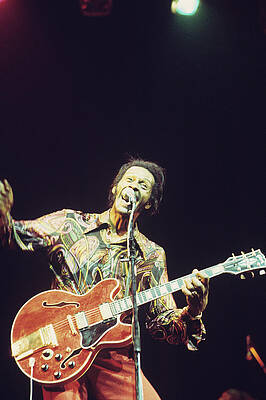 Wall Art - Photograph - Chuck Berry Performs On Stage by Andrew Putler