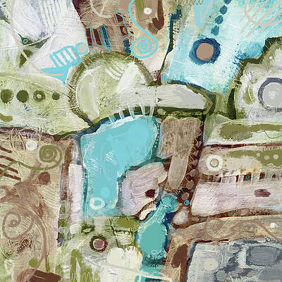 Wall Art - Mixed Media - City Life I by Dan Meneely