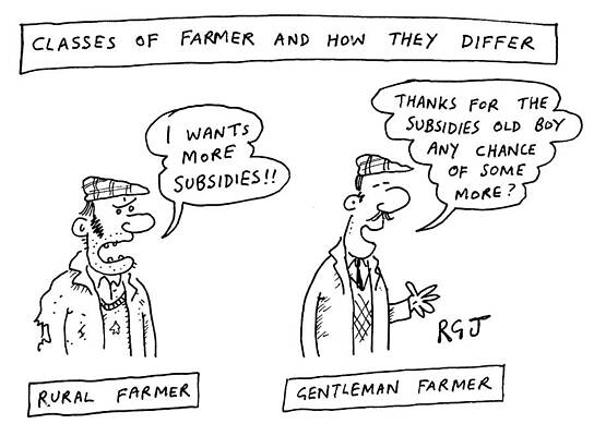 Wall Art - Drawing - Classes Of Farmer And How They Differ by Richard Jolley