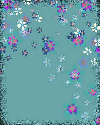 Wall Art - Mixed Media - Collage Florals Spring Into Spring Placement Pattern by Rachel Watson Pattern