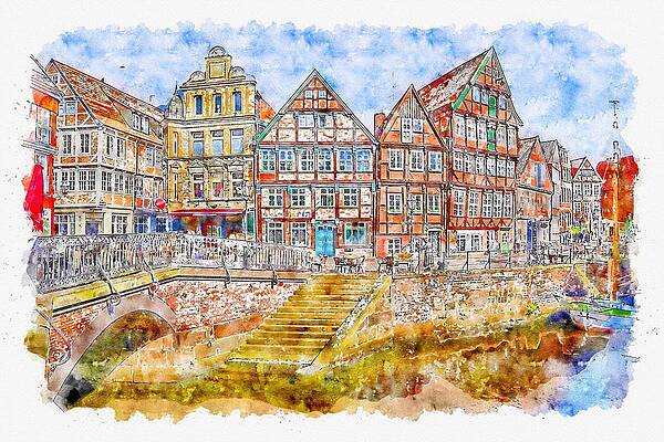 Amsterdam Houses Paintings Fine Art America
