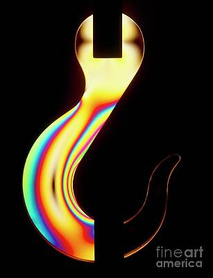 Wall Art - Photograph - Coloured Interference Stress Patterns by Science Photo Library