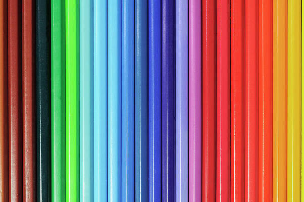 Rainbow colored pencils #2 Photograph by Blink Images - Fine Art America