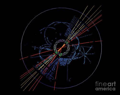 Wall Art - Photograph - Computer Reconstruction Of Z-zero Decay by Science Photo Library