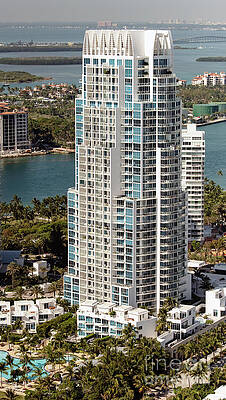 Wall Art - Photograph - Continuum On South Beach North Tower Aerial by David Oppenheimer