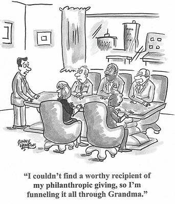Wall Art - Drawing - Corporate Head To Others In Meeting 'i Couldn't Find by Jonny Hawkins