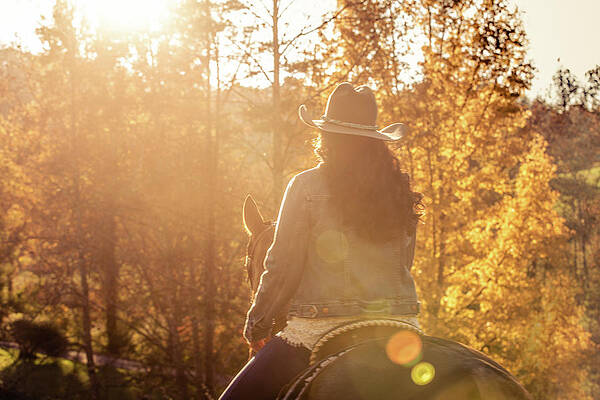 Cowgirl at Sunset by Anett Mindermann Cowgirl at Sunset by Anett Mindermann