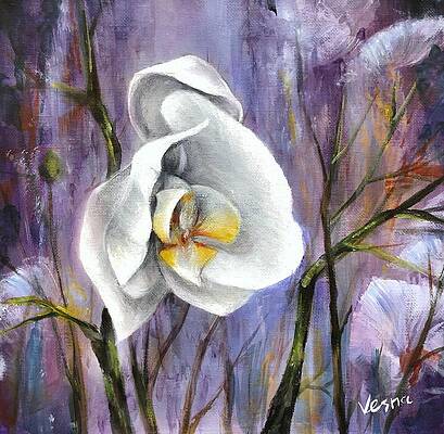  Painting - Curious Flower by Vesna Delevska