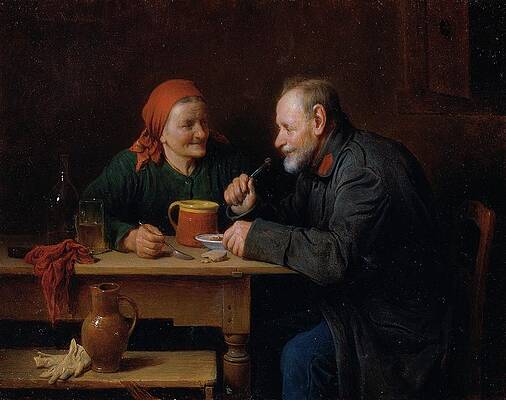 Wall Art - Painting - Das Mittagsmahl by Friedrich Friedlander