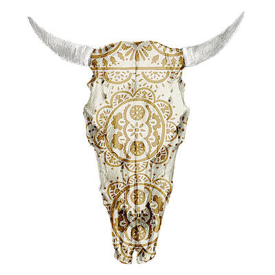 Wall Art - Painting - Day Of The Dead Skull Mount Vii by Studio W