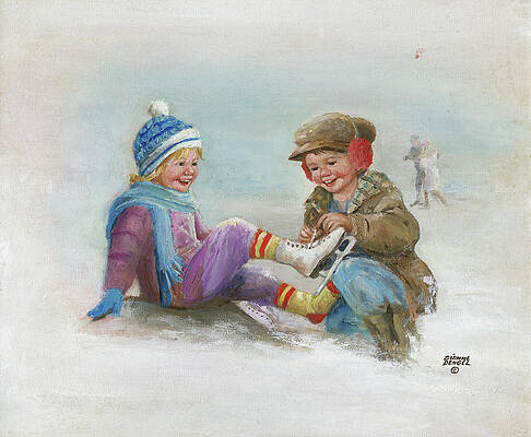 Ice Skating Paintings Fine Art America