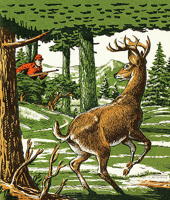 Deer Hunter Drawings - Fine Art America