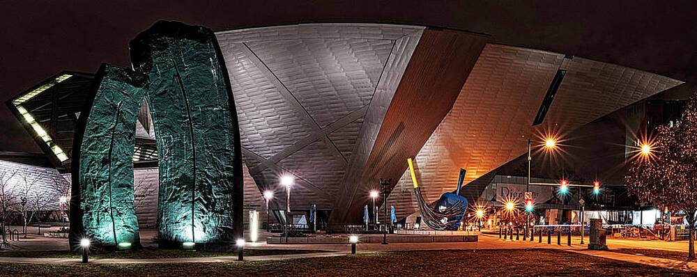 Denver Art Museum at Night Digital Art by Bob Coorsen | Pixels