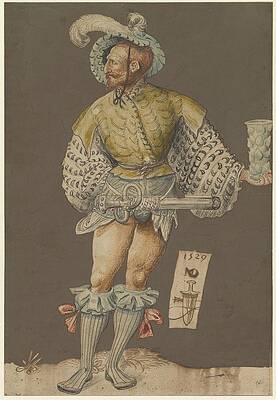 Wall Art - Drawing - Der Widersacher Des Eidgenossen by Niklaus Manuel