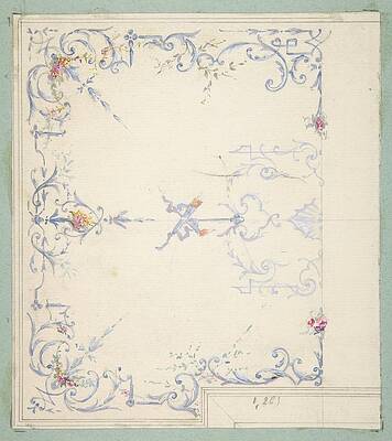 Wall Art - Painting - Design For A Ceiling by Jules-edmond-charles Lachaise