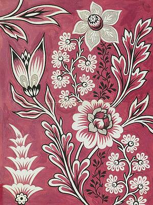 Wall Art - Painting - Design For A Printed Fabric by Anonymous