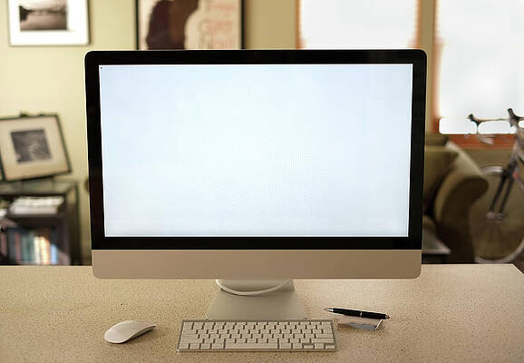Wall Art - Photograph - Desktop Computer In A Home Environment by David Epperson
