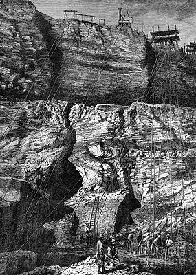 Wall Art - Drawing - Diamond Mine, South Africa, 19th by Print Collector