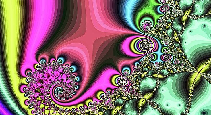 Wall Art - Digital Art - Diamond Tail Spiral Pinkish by Don Northup