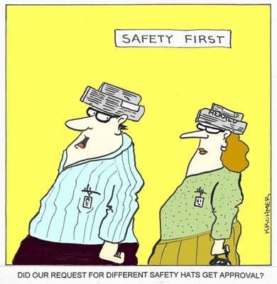 Wall Art - Drawing - Did Our Request For Different Safety Hats Get Approval by Bob Krohmer