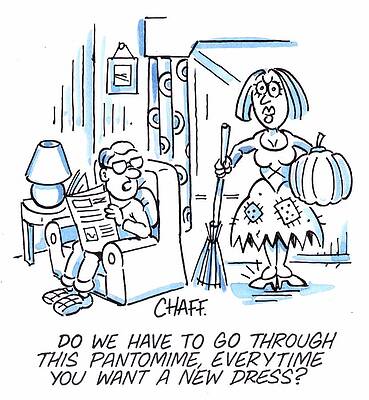 Wall Art - Drawing - Do We Have To Go Through This Pantomime Every Time You Want by Graham Chaffer