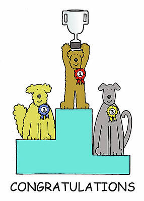 Wall Art - Drawing - Dog Show Success by Kate Taylor