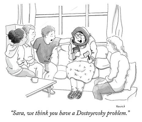 Wall Art - Drawing - Dostoyevsky problem by Navied Mahdavian