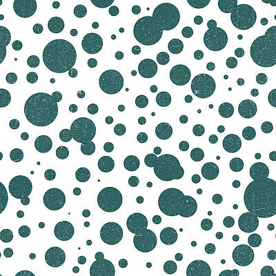 Wall Art - Mixed Media - Dots Pattern 1 - White, Blue - Ceramic Tile Pattern - Surface Pattern Design - Mediterranean Pattern by Studio Grafiikka