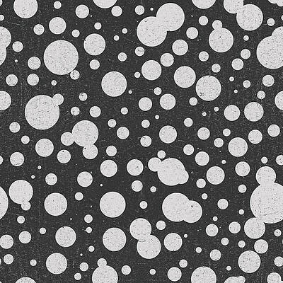 Wall Art - Mixed Media - Dots Pattern 3 - Black, Grey - Ceramic Tile Pattern - Surface Pattern Design - Mediterranean Pattern by Studio Grafiikka