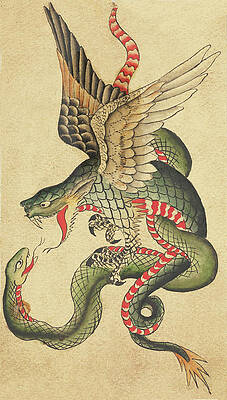 chinese dragon tattoo japanese dragon drawing dragon ink dragon Art Print  by Oktad0