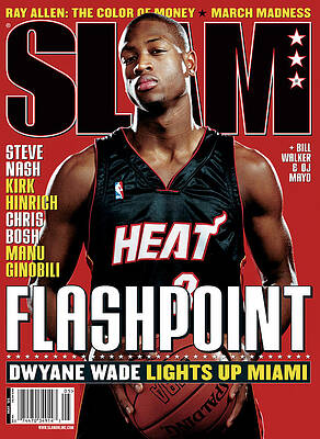 Dwayne Wade Miami Heat Slam Cover NBA Tee Shirt - Limotees