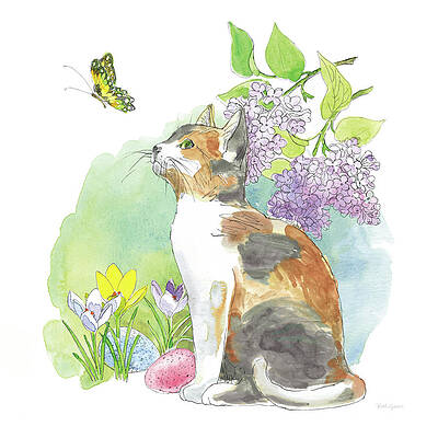 Watercolor Cat Paintings Fine Art America