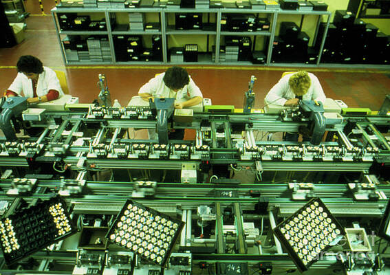Wall Art - Photograph - Electronics Factory by Science Photo Library