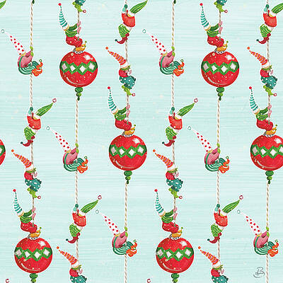 Wall Art - Drawing - Elf Factory Pattern Vb by Daphne Brissonnet