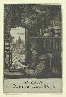Wall Art - Drawing - Ex Libris Pierre Lorillard by Ernest Haskell