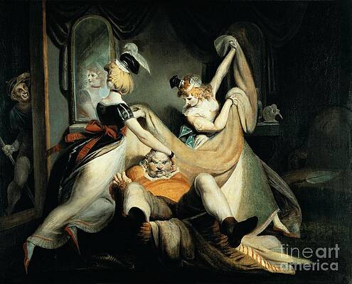 Wall Art - Painting - Falstaff In The Laundry Basket, 1792 By Johann Heinrich Fussli by Henry Fuseli